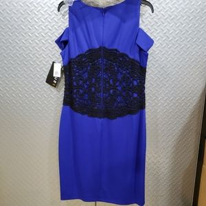 🥇HOST PICK 🌟 NWT SANGRIA cobalt blue cold shoulder dress (12)